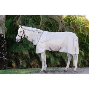 Amigo Integrated Horse Fly Sheet, Silver with Titanium Grey & Silver, 78-in