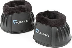 Shires Equestrian Products ARMA Fleece Topped Over Reach Horse Boots, 2 count, Black, Full