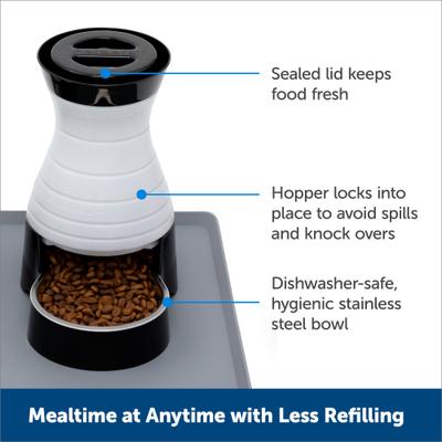 Show full view: PetSafe Healthy Pet Food Station Gravity Refill Dog & Cat Feeder, 4-lb slide 2 of 11