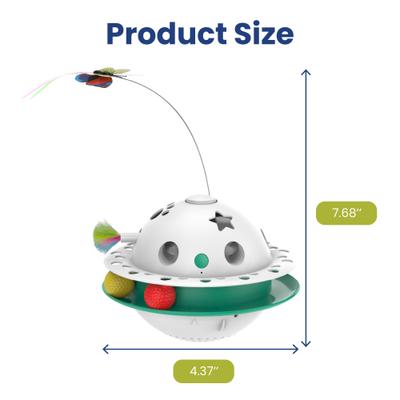 Show full view: PawsPik Triple Chase Tumbling Interactive Cat Toy with Catnip Ball slide 7 of 8