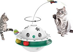 PawsPik Triple Chase Tumbling Interactive Cat Toy with Catnip Ball