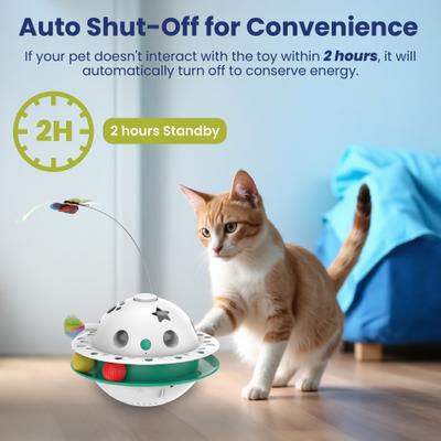 Show full view: PawsPik Triple Chase Tumbling Interactive Cat Toy with Catnip Ball slide 3 of 8