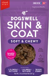 Dogswell Skin & Coat Salmon Flavor Grain-Free Soft & Chewy Dog Treats, 14-oz bag