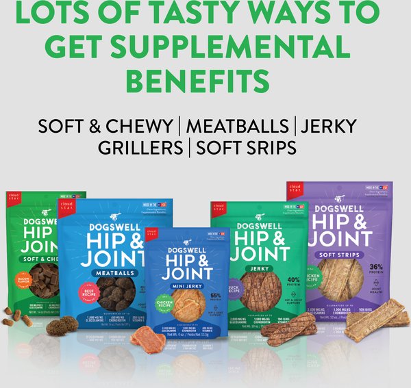 Dogswell Hip & Joint Bacon Flavor Grain-Free Soft & Chewy Dog Treats