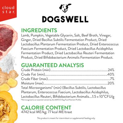 Show full view: Dogswell Gut Health Jerky Lamb Recipe Grain-Free Dog Treats, 10-oz bag slide 4 of 11