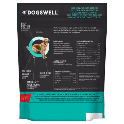 Show full view: Dogswell Skin & Coat Jerky Salmon Recipe Grain-Free Dog Treats, 10-oz bag slide 3 of 11