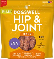Dogswell Hip & Joint Jerky Duck Recipe Grain-Free Dog Treats, 20-oz bag slide 1 of 8