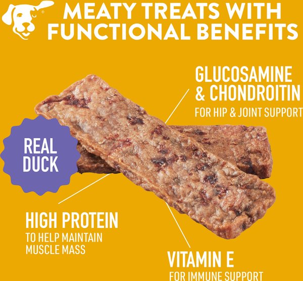 Dogswell Hip & Joint Jerky Duck Recipe Grain-Free Dog Treats