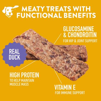 Show full view: Dogswell Hip & Joint Jerky Duck Recipe Grain-Free Dog Treats, 10-oz bag slide 5 of 11