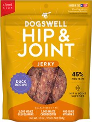 Dogswell Hip & Joint Jerky Duck Recipe Grain-Free Dog Treats, 10-oz bag