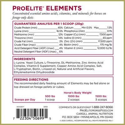 Show full view: ProElite Elements Powder Horse Vitamin, 4-lb pail slide 7 of 9