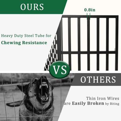 Show full view: SMONTER Wooden Furniture Style Dog Crate, Rustic Brown, 42 Inch slide 4 of 8