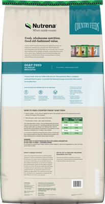 Show full view: Nutrena Country Feeds 16% Pellet with Deccox Medicated Goat Feed, 50-lb bag slide 2 of 3