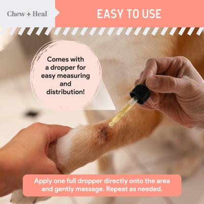 Show full view: Chew + Heal Natural Hot Spot Relief Topical Liquid for Dogs, 2-fl oz bottle slide 6 of 11