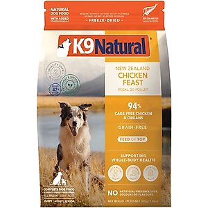 K9 Natural New Zealand Chicken Feast Grain-Free Freeze-Dried Dog Food, 17.6-oz bag