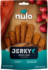 Nulo Premium Jerky Strips Dog Treats, Grain-Free High Protein Jerky Strips made with BC30 Probiotic to Support Digestive & Immune Health Dog Treats, 5-oz bag