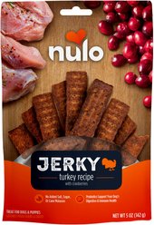 Nulo Premium Jerky Strips Dog Treats, Grain-Free High Protein Jerky Strips made with BC30 Probiotic to Support Digestive & Immune Health Dog Treats, 5-oz bag