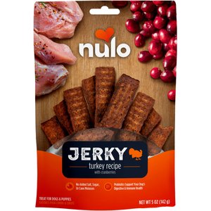 Nulo Premium Jerky Strips Dog Treats, Grain-Free High Protein Jerky Strips made with BC30 Probiotic to Support Digestive & Immune Health Dog Treats, 5-oz bag