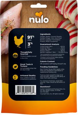 Show full view: Nulo Premium Grain-Free High Protein Jerky Strips Dog Treats, 5-oz bag slide 3 of 11