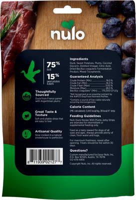 Show full view: Nulo Premium Jerky Strips Dog Treats, Grain-Free High Protein Jerky Strips made with BC30 Probiotic to Support Digestive & Immune Health Dog Treats, 5-oz bag slide 3 of 11