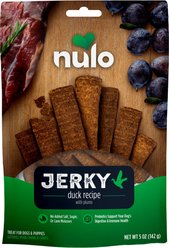 Nulo Premium Jerky Strips Dog Treats, Grain-Free High Protein Jerky Strips made with BC30 Probiotic to Support Digestive & Immune Health Dog Treats, 5-oz bag