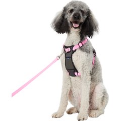 Frisco Padded No Pull Dog Harness, Pink, L- Girth 26 to 40-in