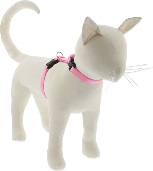 Show full view: LupinePet Basic Solid H-Style Cat Harness, Pink, Large: 12 to 20-in chest slide 1 of 5