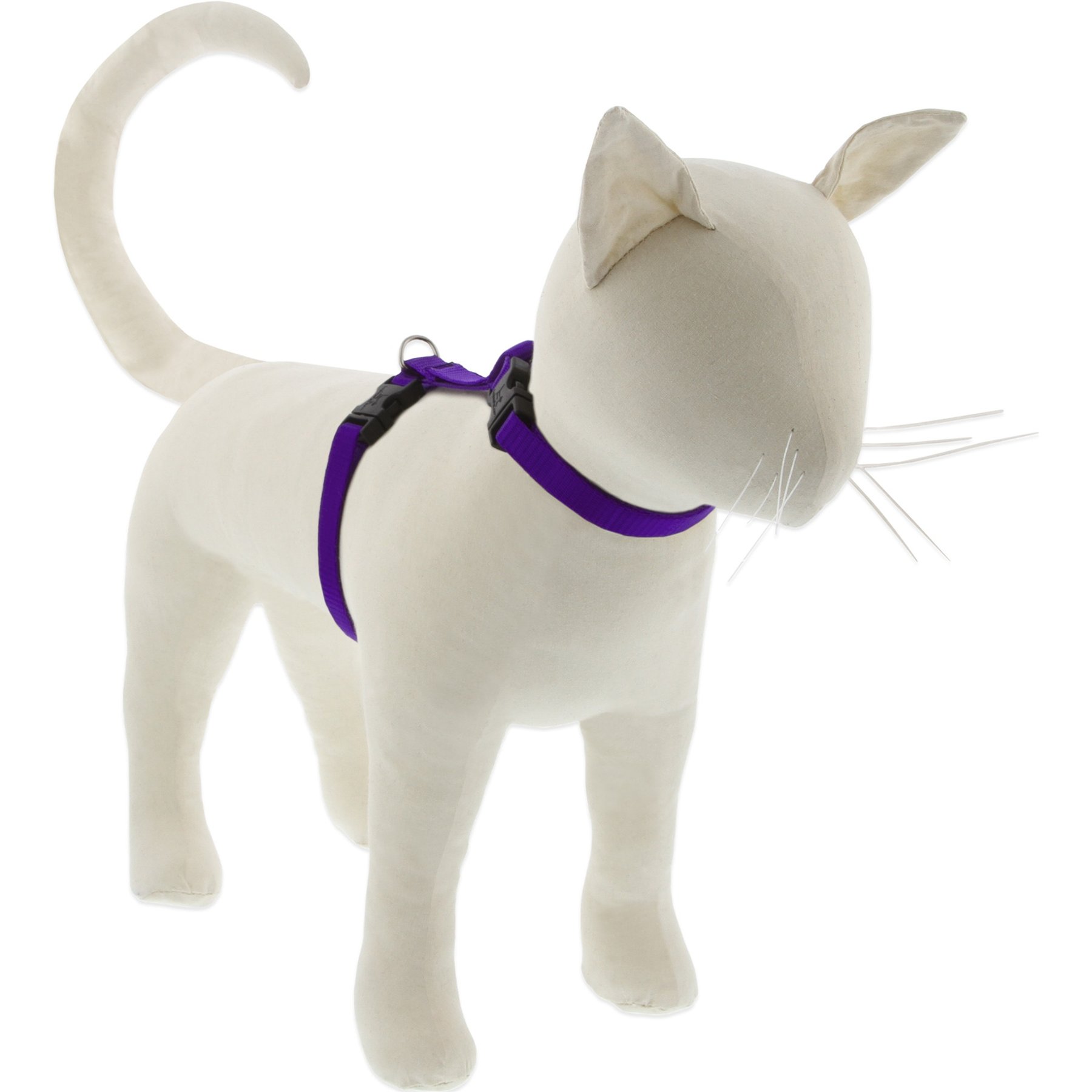 LupinePet Basic Solid H-Style Cat Harness, Purple, Large: 12 to 20-in chest