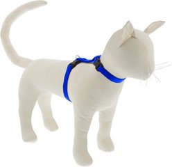 LupinePet Basic Solid H-Style Cat Harness, Blue, Large: 12 to 20-in chest