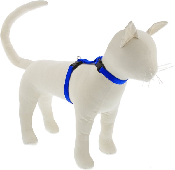 Show full view: LupinePet Basic Solid H-Style Cat Harness, Blue, Large: 12 to 20-in chest slide 1 of 5