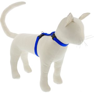 LupinePet Basic Solid H-Style Cat Harness, Blue, Large: 12 to 20-in chest