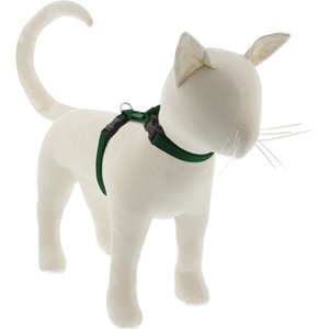 LupinePet Basic Solid H-Style Cat Harness, Green, Small: 9 to 14-in chest