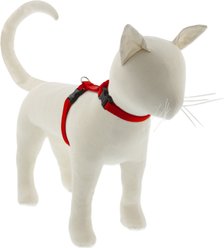 LupinePet Basic Solid H-Style Cat Harness, Red, Small: 9 to 14-in chest