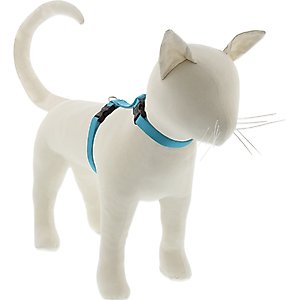 LupinePet Basic Solid H-Style Cat Harness, Aqua, Small: 9 to 14-in chest