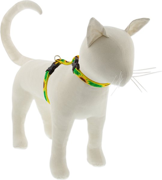 Show full view: LupinePet Sunflowers H-Style Cat Harness, Large: 12 to 20-in chest slide 1 of 4