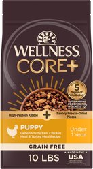 Wellness CORE+ Grain-Free Puppy Recipe with Freeze-Dried Turkey Dry Dog Food, 10-lb bag