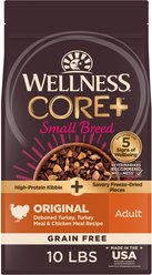 Wellness CORE+ Grain-Free Small Breed Original Recipe with Freeze-Dried Turkey Dry Dog Food, 10-lb bag