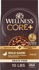 Wellness CORE+ Grain-Free Wild Game Recipe with Freeze-Dried Lamb Dry Dog Food, 10-lb bag