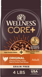 Wellness CORE+ Grain-Free Original Recipe with Freeze-Dried Turkey Dry Dog Food, 4-lb bag