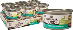 Wellness CORE+ Immune Health Tuna & Salmon Natural Grain-Free Pate Wet Cat Food, 2.8-oz can, case of 12