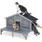 Show in main carousel: Coziwow Wooden Outdoor Cat House with Balcony, Grey slide 9 of 11