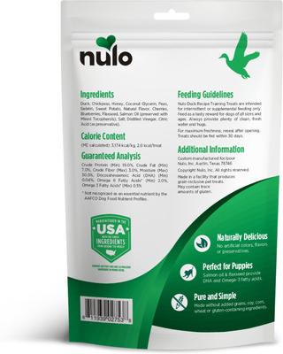 Show full view: Nulo Duck Recipe Grain-Free Dog Training Treats, 16-oz bag slide 3 of 10