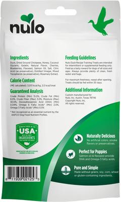 Show full view: Nulo Duck Recipe Grain-Free Dog Training Treats, 4-oz bag slide 3 of 10