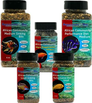 Show full view: Aquaculture-One African Community Performance Diet Medium Fish Food, 4-oz jar slide 6 of 6