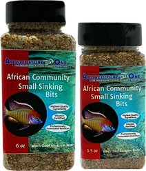 Aquaculture-One African Community Small Sinking Bits Fish Food, 6-oz jar