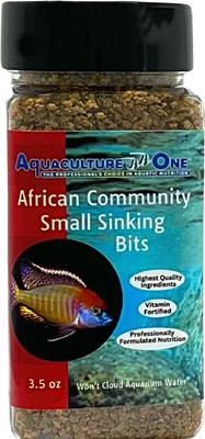 Show full view: Aquaculture-One African Community Small Sinking Bits Fish Food, 3.5-oz jar slide 2 of 6