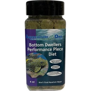 Aquaculture-One Bottom Dwellers Performance Pleco Diet Fish Food, 4-oz jar