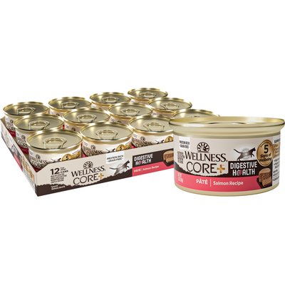 Wellness Wellness CORE Digestive Health Pate Salmon Natural Grain-Free Wet Cat Food, 3-oz can, case of 12