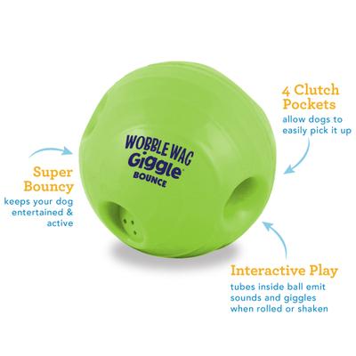 Show full view: Pets Know Best Wobble Wag Giggle Bounce Dog Ball Toy slide 5 of 10