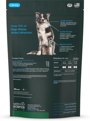 Show full view: VetriScience Composure Long Lasting Calm & Confident Clinically Tested Chicken Flavored Chews Calming Supplement for Dogs, 90 Chews slide 9 of 10